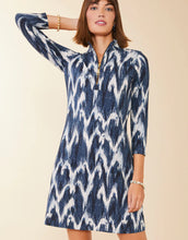 Load image into Gallery viewer, Spartina 449 Nora Half-Zip Dress Kalalanta Ikat Dot
