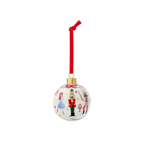 Nutcracker Porcelain Ornament