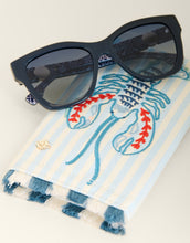 Load image into Gallery viewer, Sunglass Case Flagler Resort Sea Life and a pair of sunglasses

