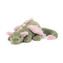 Load image into Gallery viewer, Pink and green Jellycat Malachy Dragon
