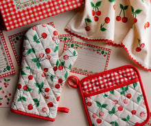 Load image into Gallery viewer, Rifle Paper Cherries Oven Mitt
