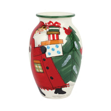 Load image into Gallery viewer, Vietri Old St. Nick Vase with Santa holding gifts
