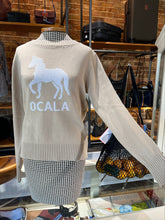 Load image into Gallery viewer, Ocala Horse Crewneck Sweater - Oatmeal w/ White
