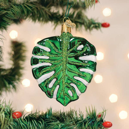 Old World Christmas Monstera Leaf Ornament