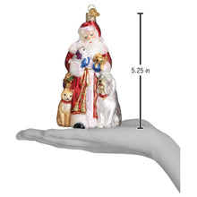 Load image into Gallery viewer, Graphic of Old World Christmas Santa's Furry Friends showing 5.25" height 
