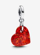 PANDORA Opalescent Red Heart Dangle Charm