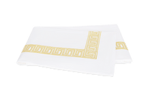 Load image into Gallery viewer, Matouk Ophelia flat sheet with lemon accents 
