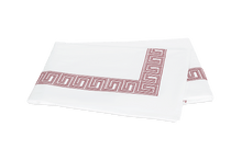 Load image into Gallery viewer, Matouk Ophelia flat sheet with red accents 
