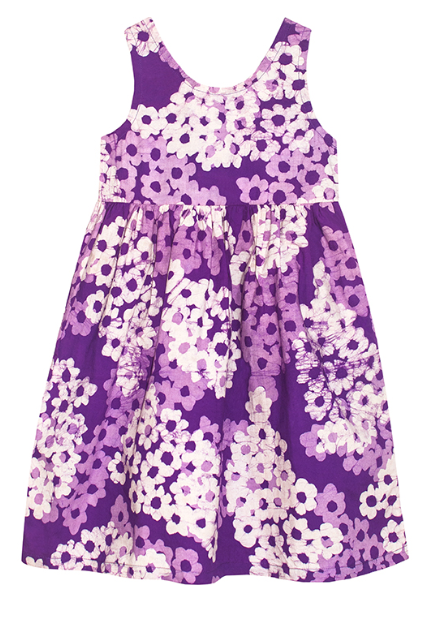 Organic Girls Sundress - Lilacs/Purple