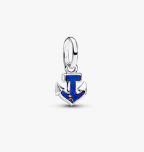 Load image into Gallery viewer, PANDORA Blue Anchor Mini Dangle Charm
