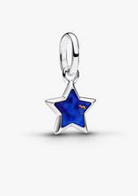 Load image into Gallery viewer, Star-shaped pendant with blue center on a white background
