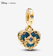 PANDORA Disney Cinderella's Carriage & Heart Double Dangle Charm