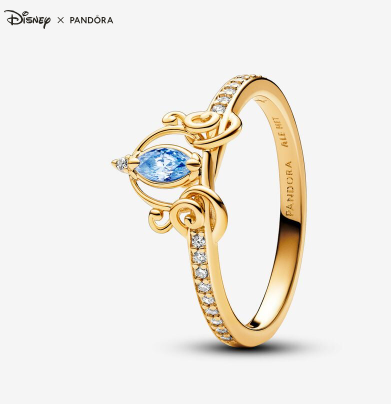 PANDORA Disney Cinderella's Carriage Ring - 14K Gold Plated