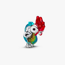 Load image into Gallery viewer, Colorful rooster charm on a white background
