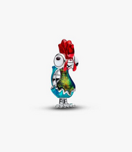 Load image into Gallery viewer, Colorful rooster charm on a white background
