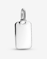 PANDORA Engravable Rectangle Tag Pendant - Silver
