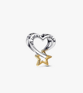 PANDORA Lucky Star & Heart Charm