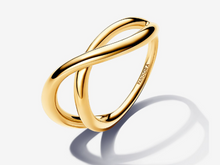 Load image into Gallery viewer, PANDORA Organically Shaped Infinity Ring - 14k Gold Plated
