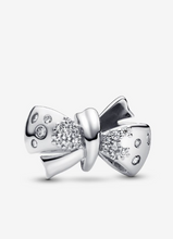 Load image into Gallery viewer, PANDORA Sparkling Bow Charm - Silver

