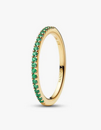 PANDORA Sparkling Green Half-Eternity Band Ring