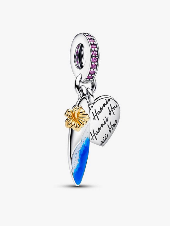 PANDORA Surf Board Double Dangle Charm – AGAPANTHUS