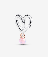 PANDORA Two-tone Wrapped Heart Charm
