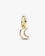 PANDORA White Crescent Moon Mini Dangle Charm