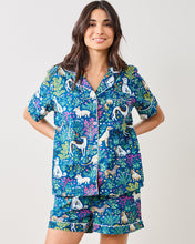 Load image into Gallery viewer, Model wearing Printfresh Must Love Dogs PJ Short Set in indigo
