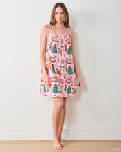 Load image into Gallery viewer, person wearing Cowboy Holiday Pink Boots Cami Nightgown
