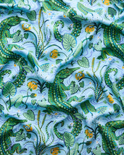 Load image into Gallery viewer, close up of the gator and water plants print
