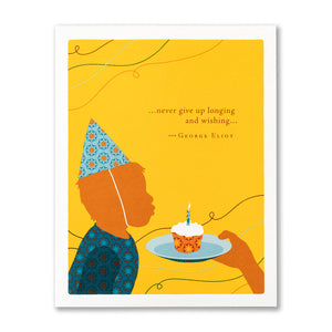 Never Give Up Birthday Card