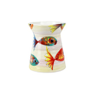 Utensil Holder painted with colorful fish