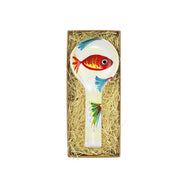 Spoon Rest painted with colorful fish in a gift box