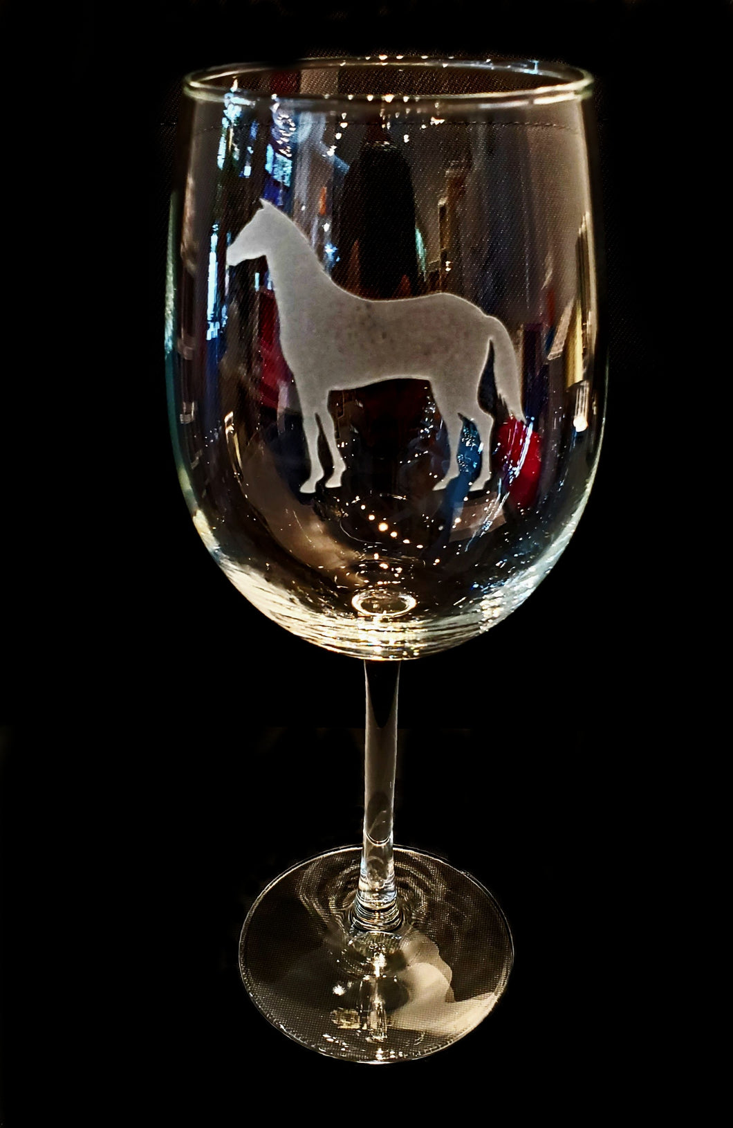 Standing Horse Stemmed White Wine Glass 16oz - Single