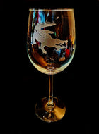 Custom Alligator White Wine Stemmed Glass - 16 oz.