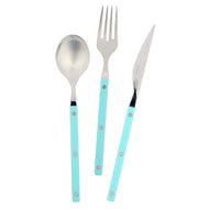 Vietri Pastello Place Spoon fork and knife in blue