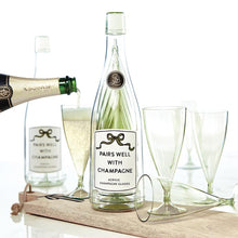 Load image into Gallery viewer, Acrylic Champagne Bottle Set - 5 Stackable Glasses - Pairs Well Champagne
