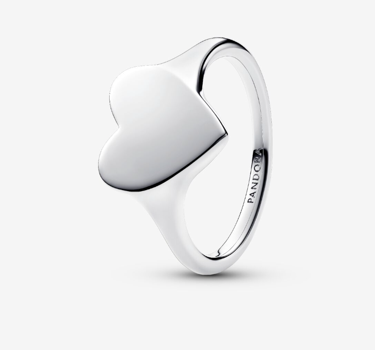 Pandora Engravable Heart Ring - Silver