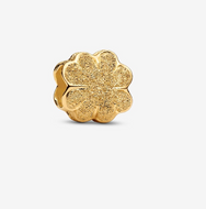 Pandora Textured Clover Mini Charm 14k Gold 