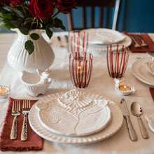 Load image into Gallery viewer, Vietri Pietra Natale Figural Deer Condiment Bowl on a holiday table
