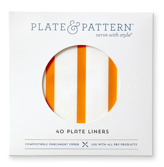 Plate & Pattern Go Team Orange Preformed Plate Liners