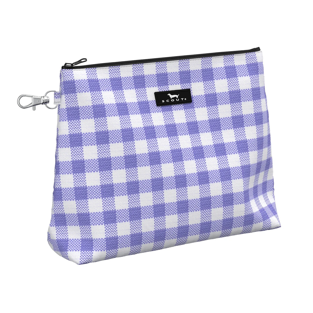 Scout Pouchworthy Pouch - Amethyst & White Check