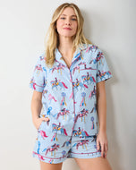 Printfresh Horse Show - Short PJ Set - Powder Blue