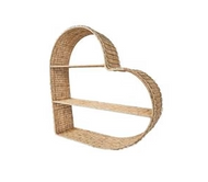 Juliska Provence Rattan Heart Shelving Unit - Whitewash