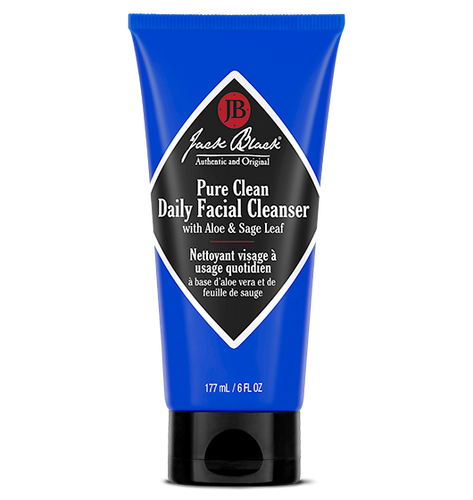 Black and blue tube of Jack Black Pure Clean Daily Facial Cleanser 