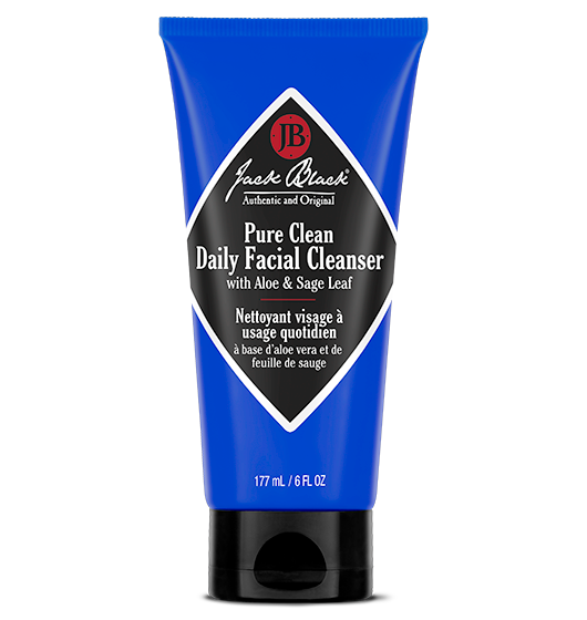 Black and blue tube of Jack Black Pure Clean Daily Facial Cleanser 