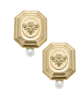 Queen Bee Pearl Stud Earring