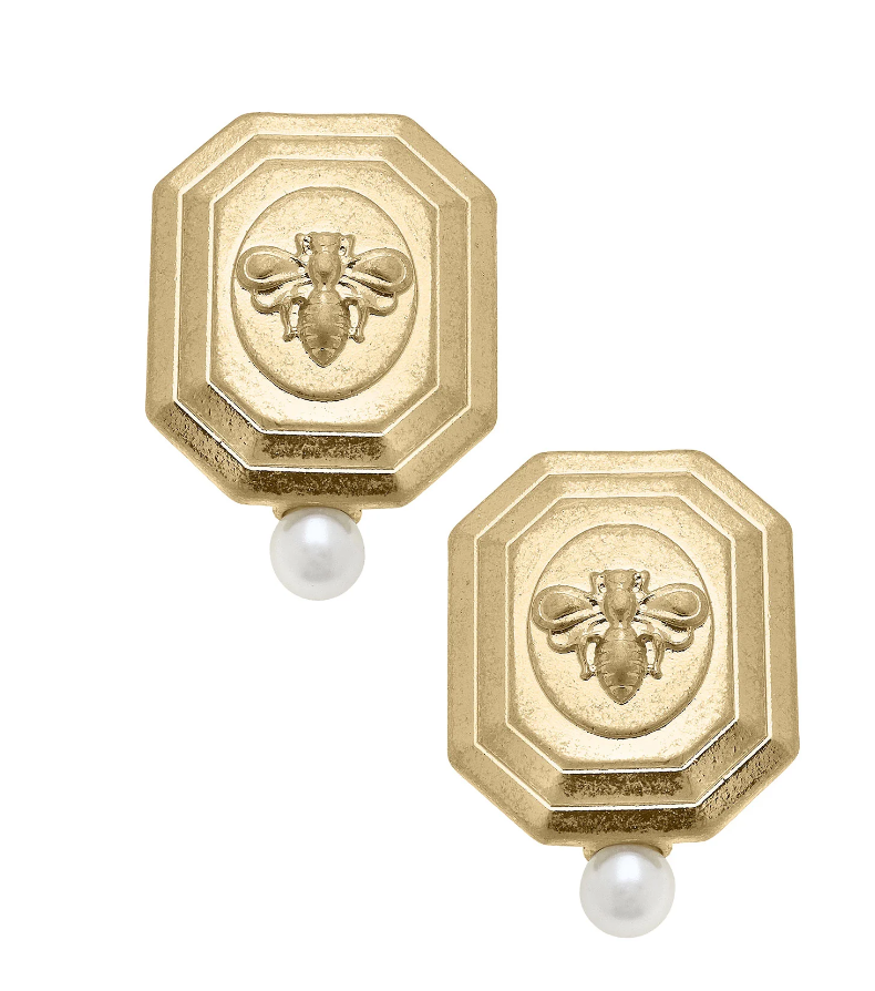 Queen Bee Pearl Stud Earring