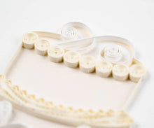 Load image into Gallery viewer, quilled white and cream paper 
