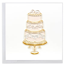 Load image into Gallery viewer, Quilled Elegant Wedding Cake Greeting Card
